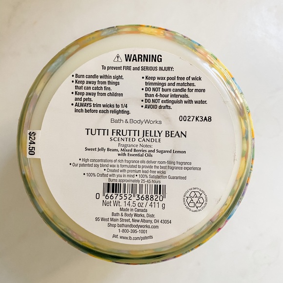 BBW Happy Easter Tutti frutti jelly bean candle - Picture 3 of 3